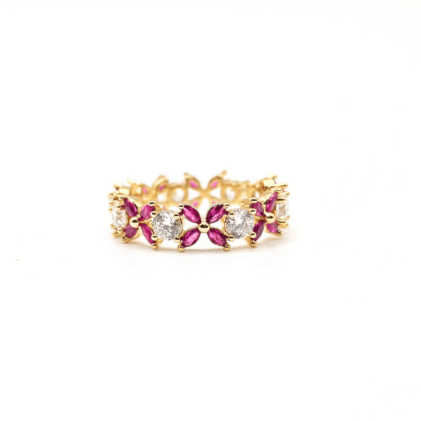 Chivelle Luxe Blossom Marquise Eternity Band