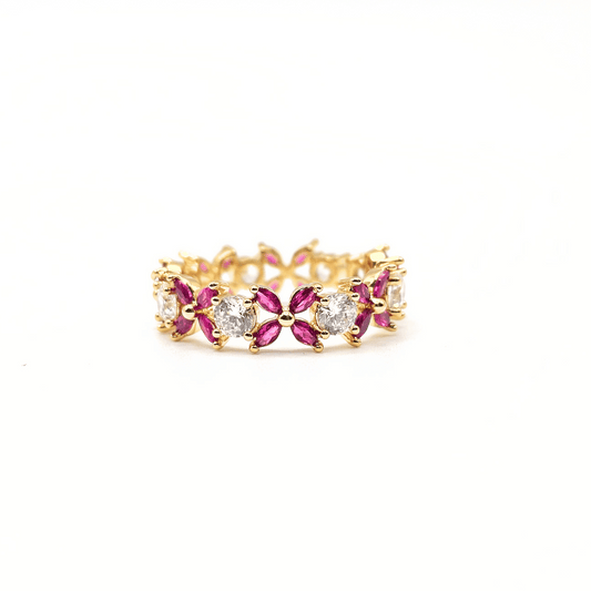 Chivelle Luxe Blossom Marquise Eternity Band