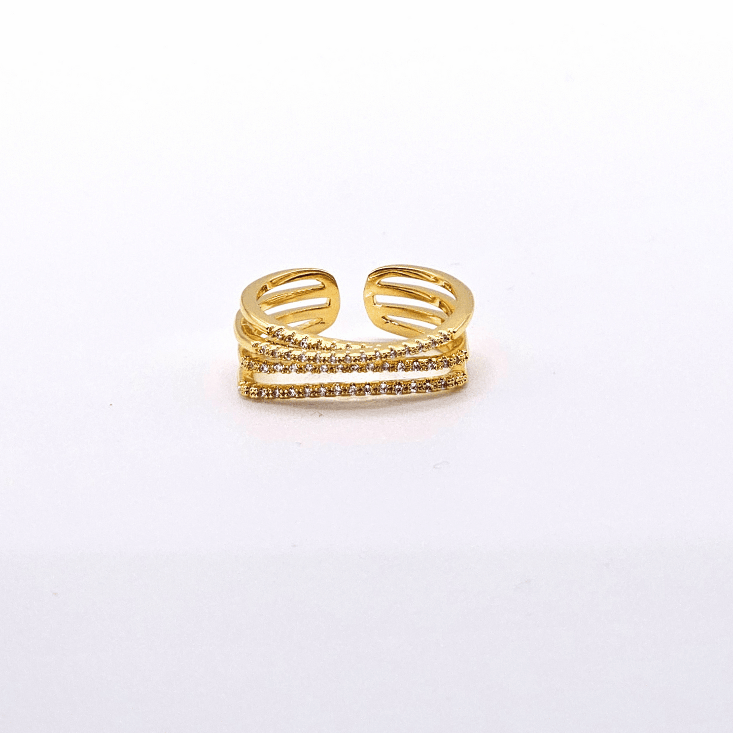 Chivelle Luxe Aurora Multi-Band Statement Ring