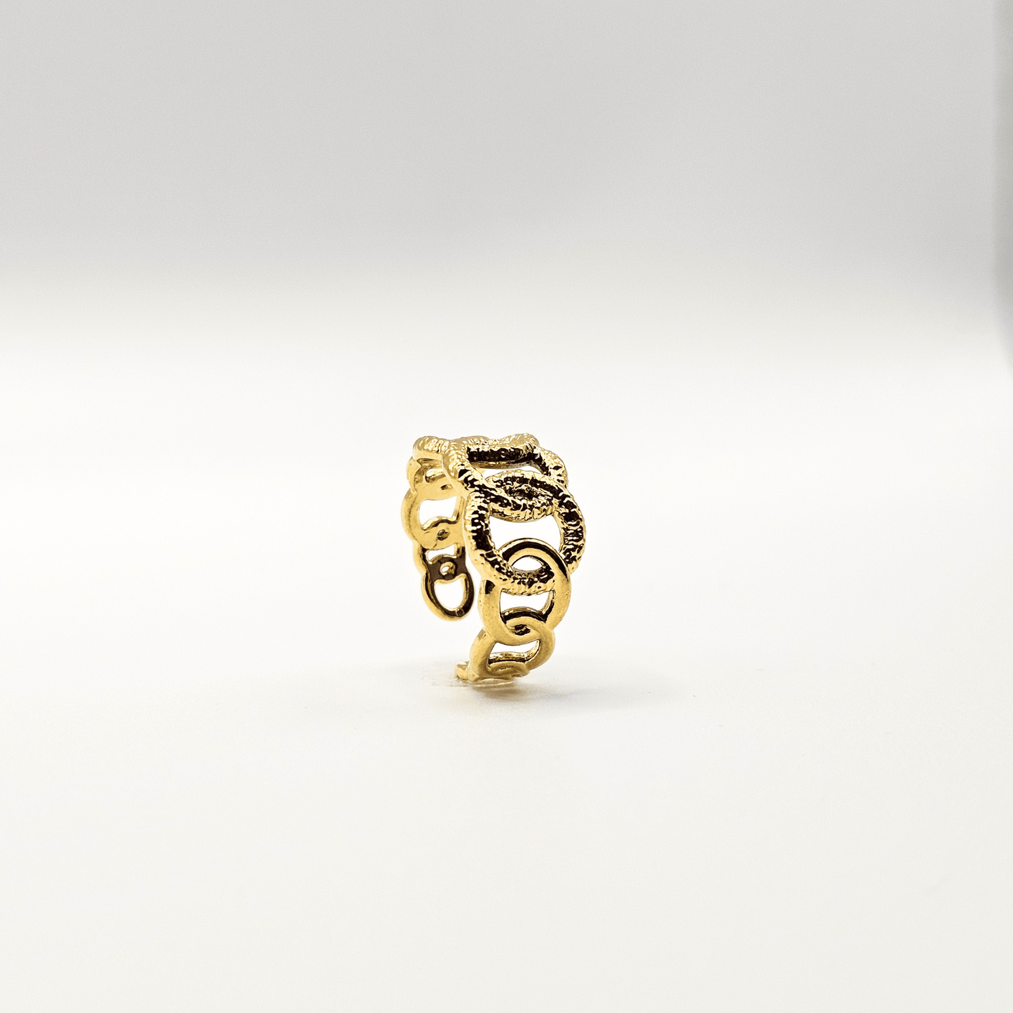 Chivelle Aurora Textured Chain Ring