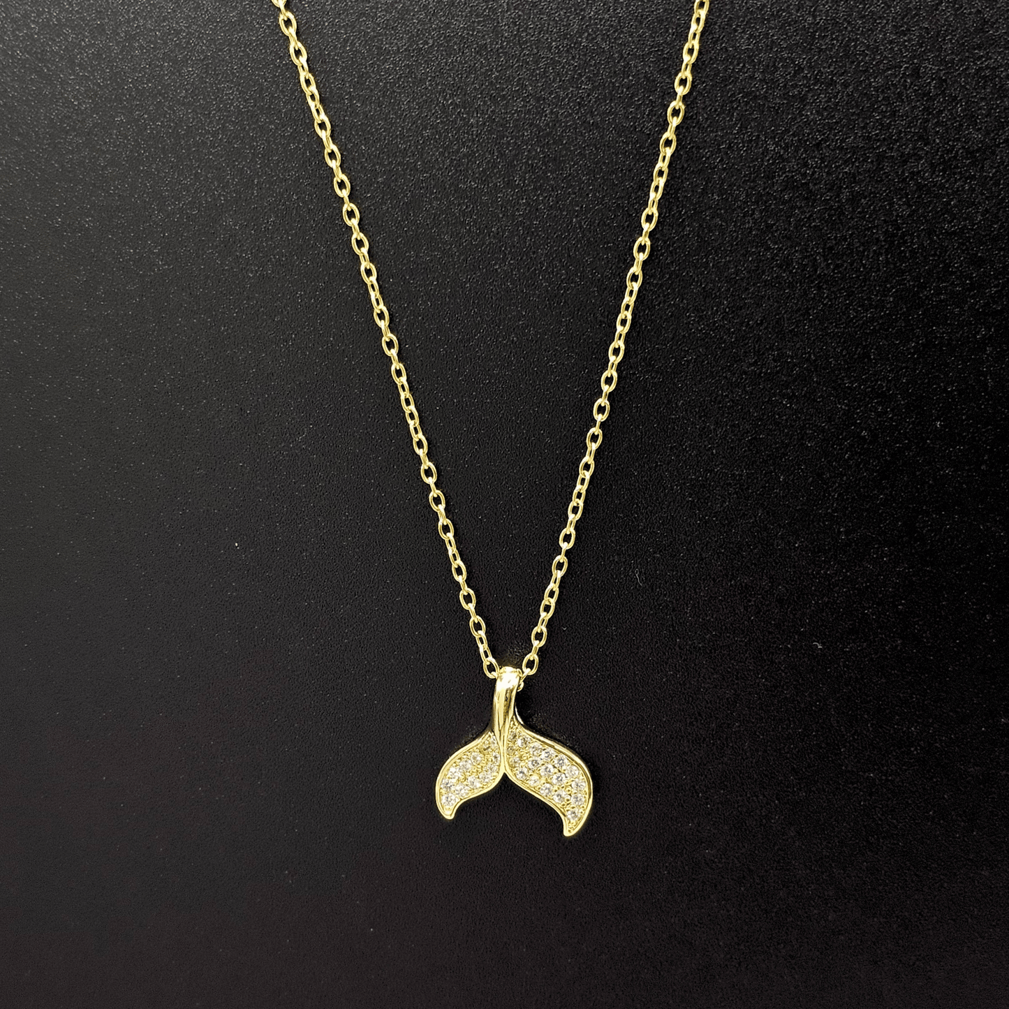 Marina Gold Whale Tail Pendant Necklace