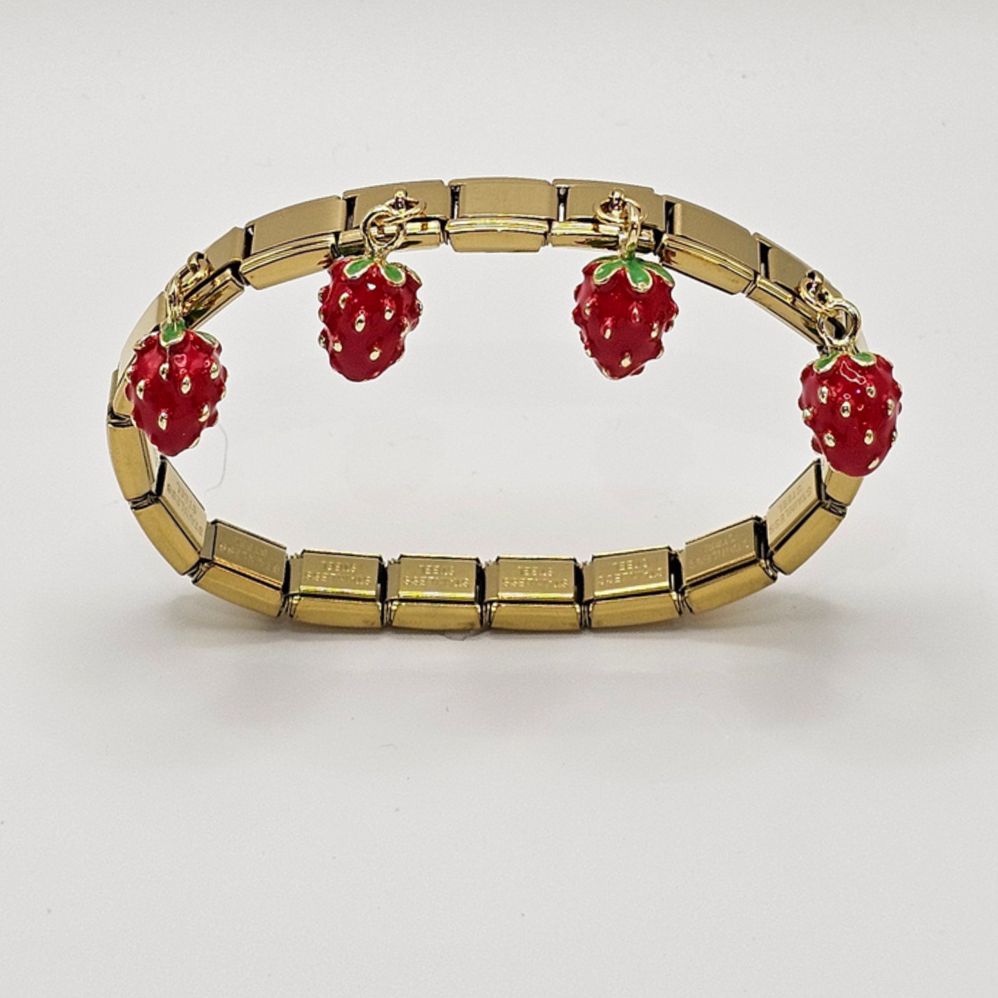 Strawberry Charm Bracelet – 18K Gold Plated