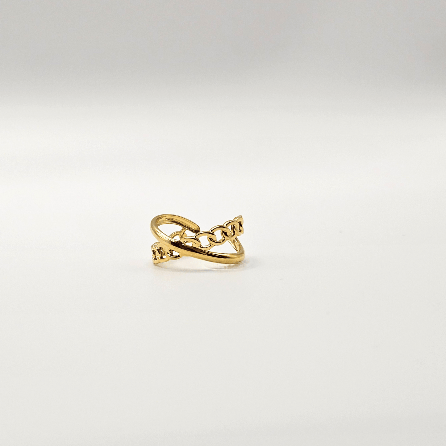 Chivelle Verona Dual Band Chain Statement Ring