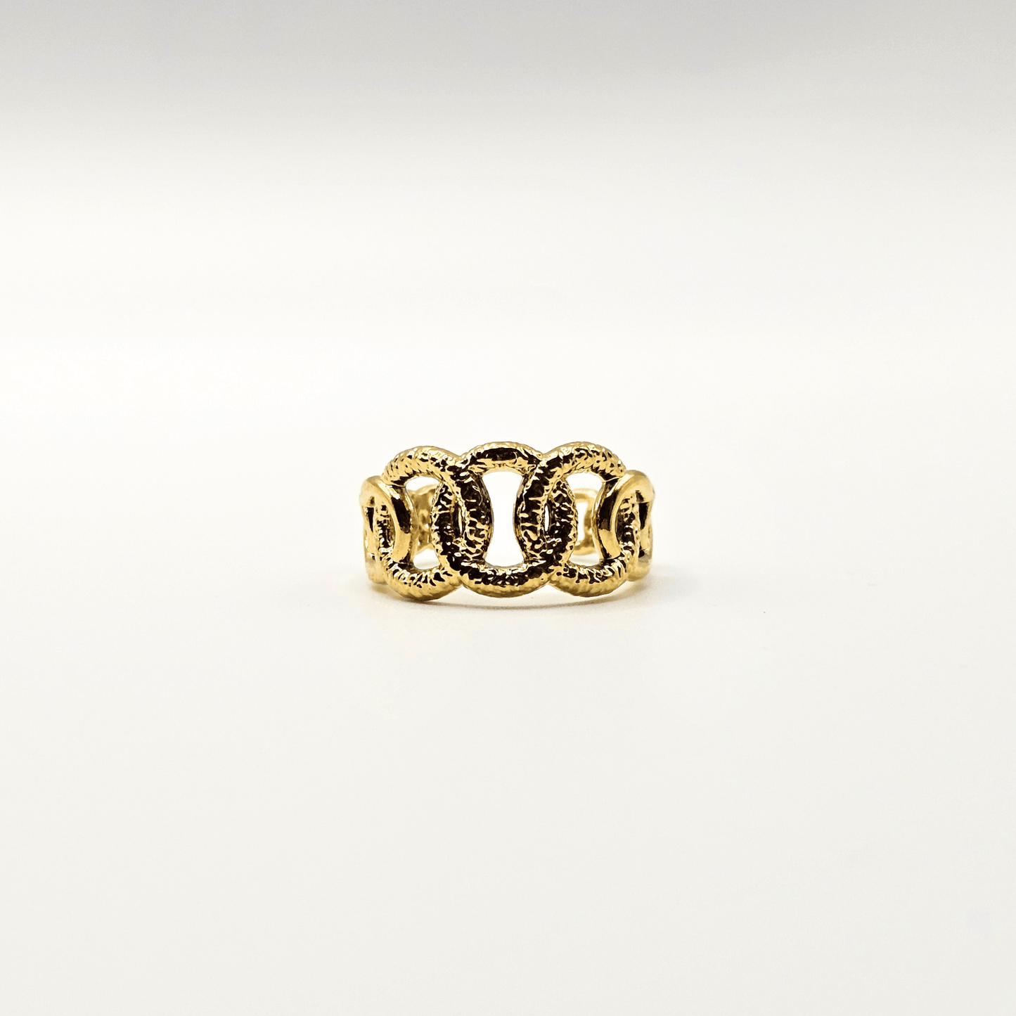 Chivelle Aurora Textured Chain Ring
