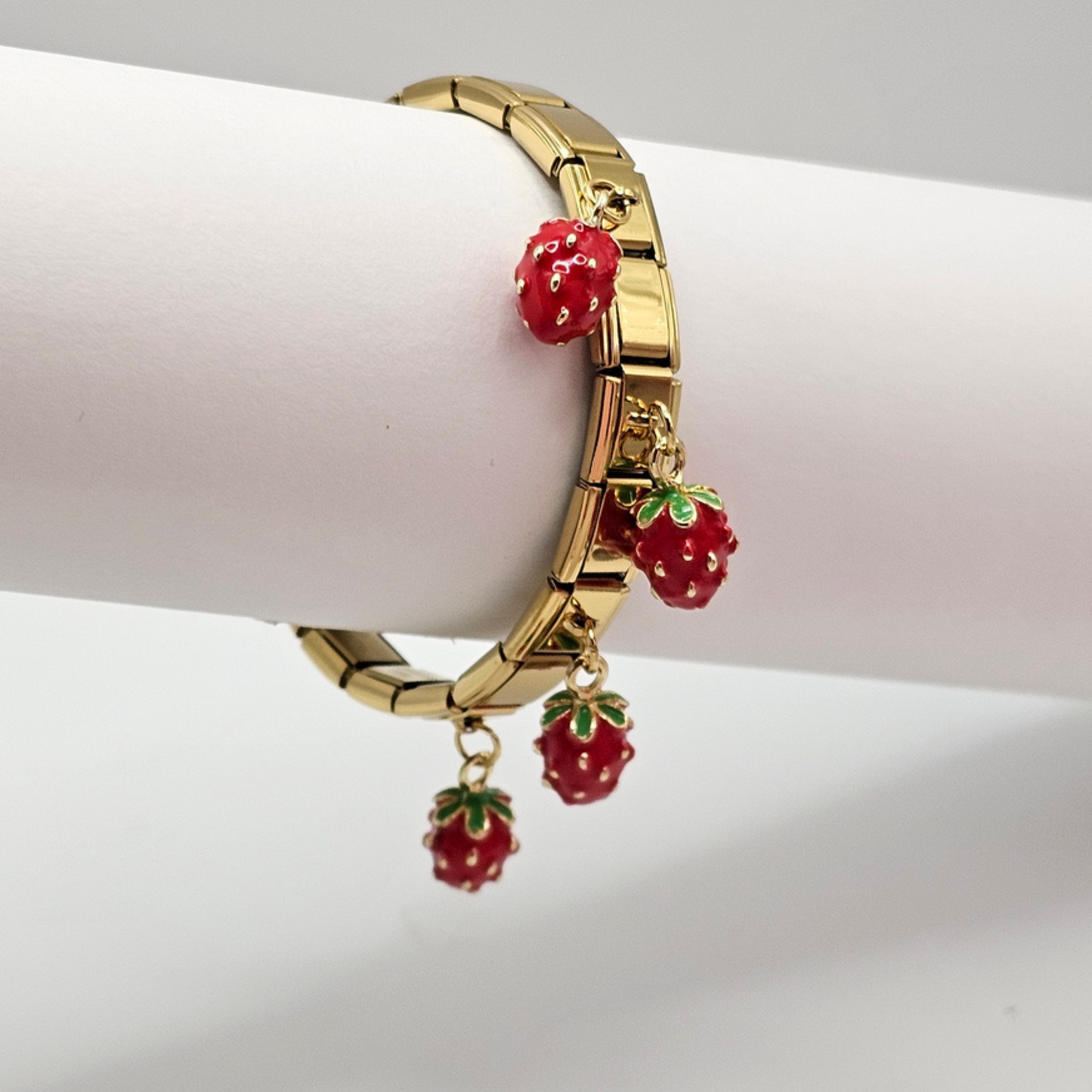 Strawberry Charm Bracelet – 18K Gold Plated