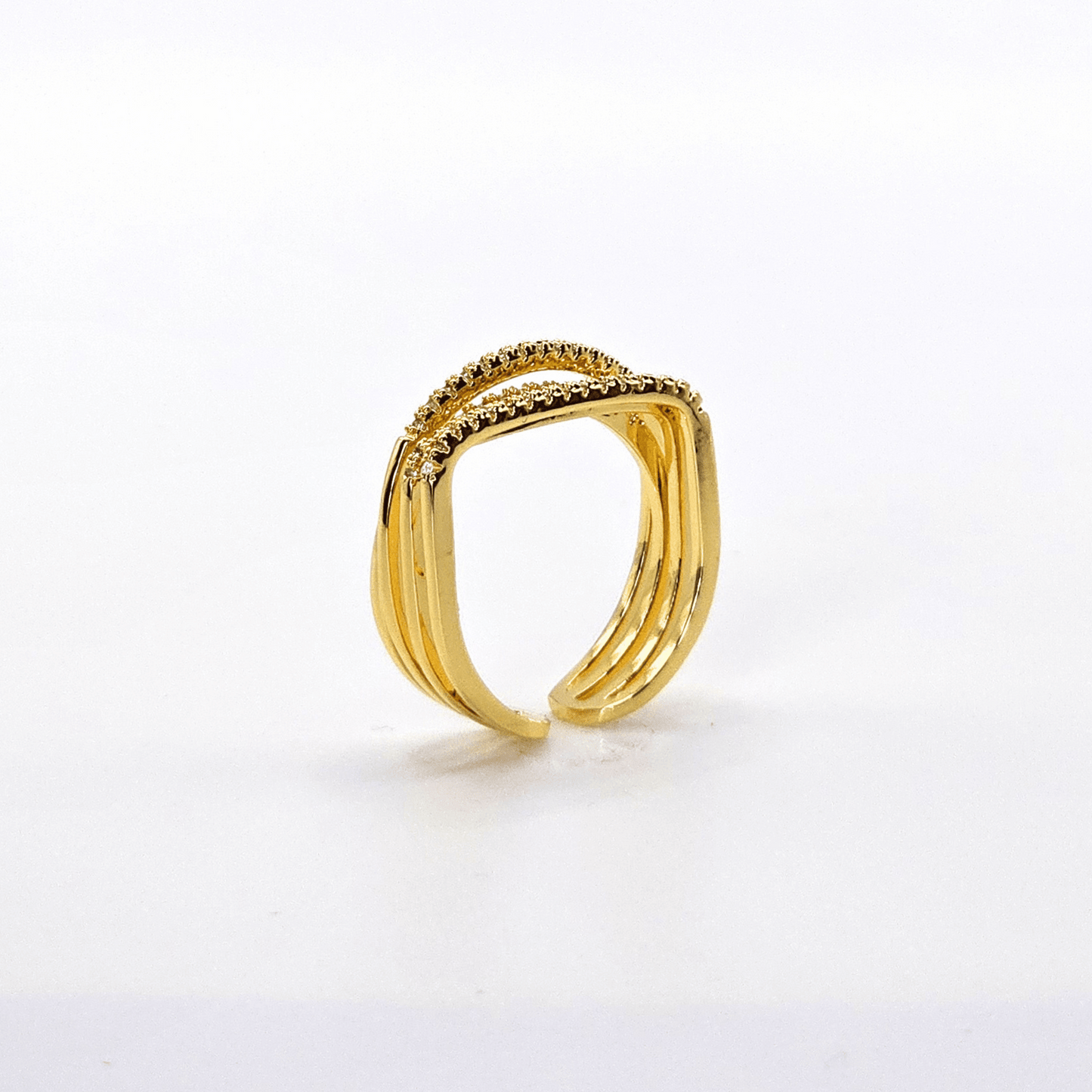 Chivelle Luxe Aurora Multi-Band Statement Ring