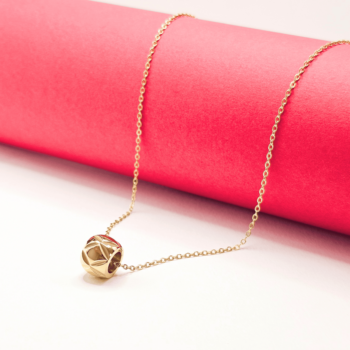 Aureum Geometric Bead Pendant Necklace