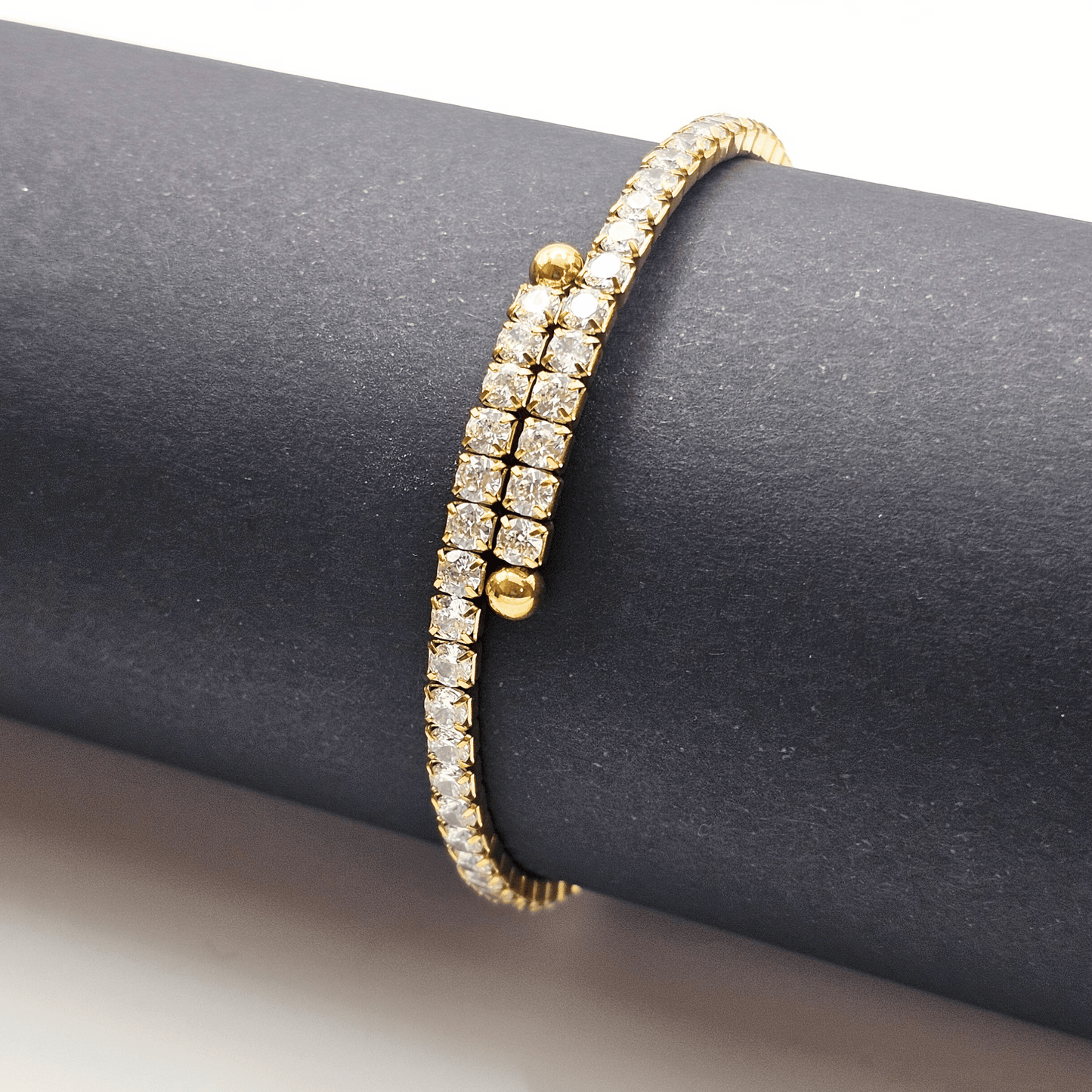Chivelle Lumière Dual Row Crustal Tennis Bangle