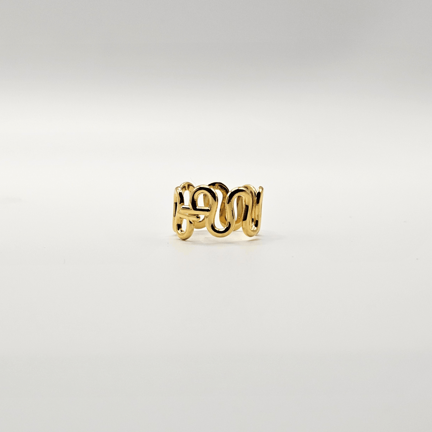 Serpentine Wave Adjustable Ring