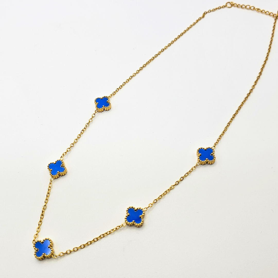 Chivelle Clover Luxe 5-Petal Mother of Pearl Necklace