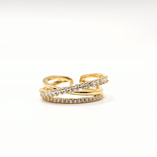 Chivelle Criss-Cross Sparkle Eternity Band