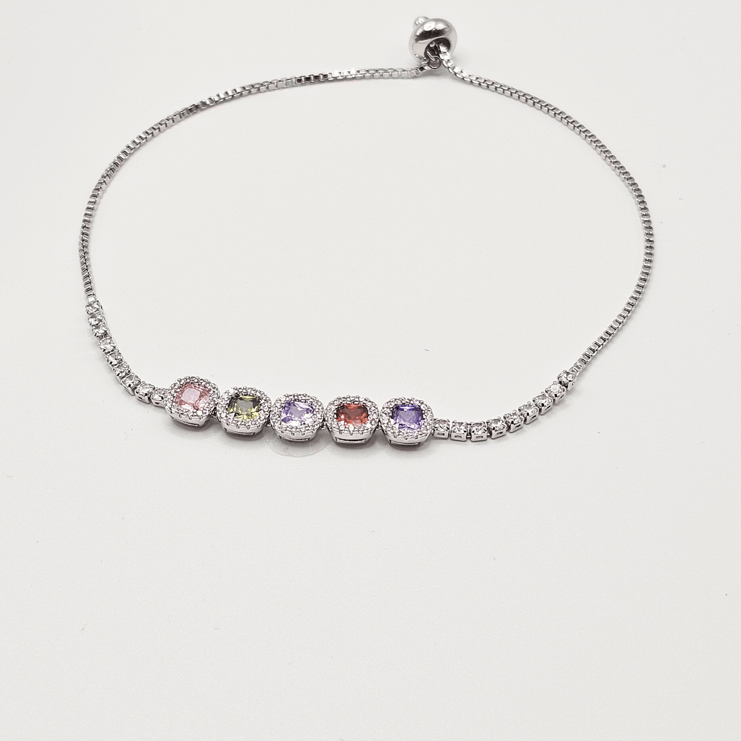 Aurora Cushion-Cut Adjustable Tennis Bracelet – Premium Everyday Collection