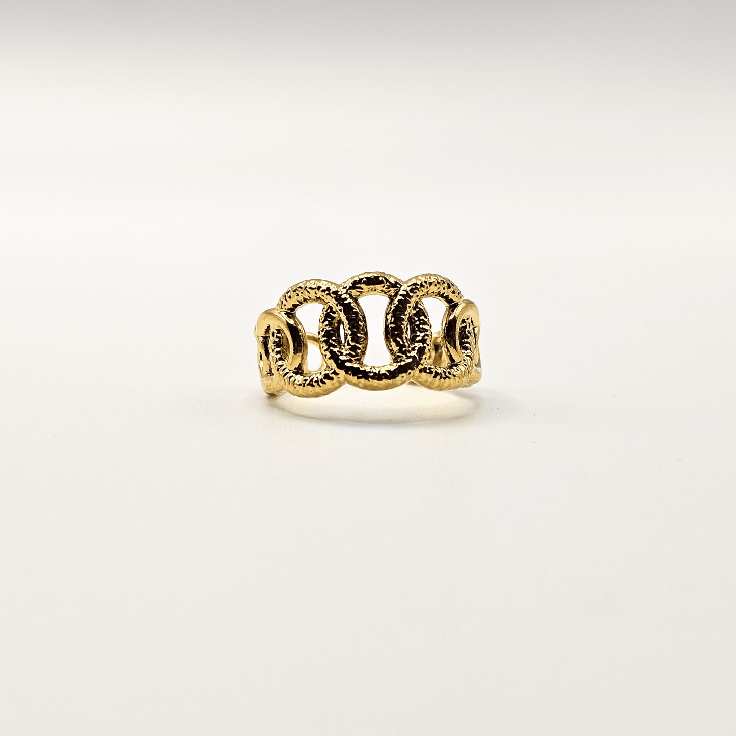 Chivelle Aurora Textured Chain Ring