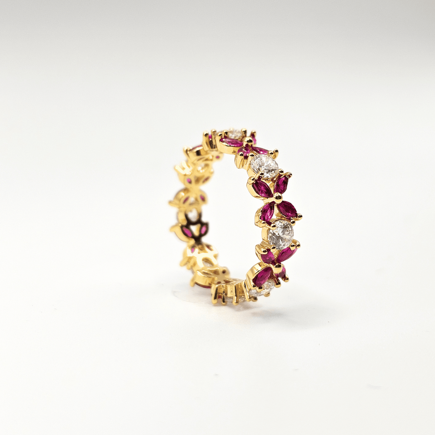 Chivelle Luxe Blossom Marquise Eternity Band