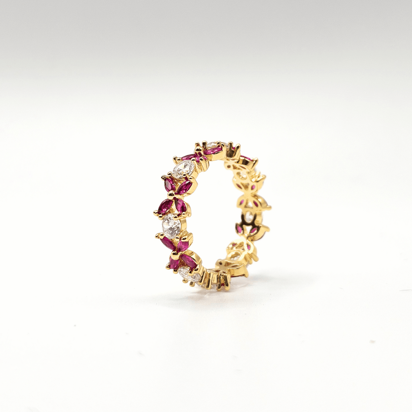 Chivelle Luxe Blossom Marquise Eternity Band