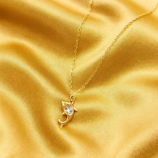 Chivelle Ocean Grace Dolphin Pendant Necklace