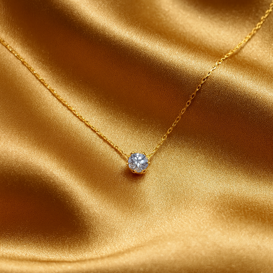 Chivelle Solitaire Sparkle Pendant Necklace