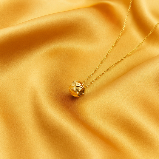 Aureum Geometric Bead Pendant Necklace