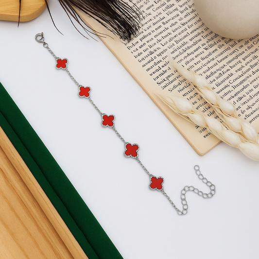 Chivelle Small Clover Charm Chain Bracelet