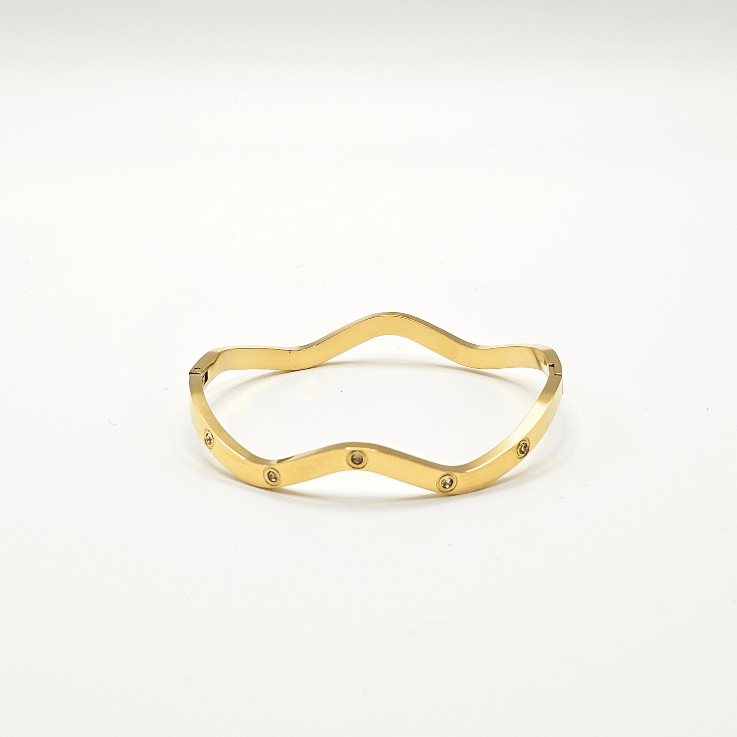 Ondulé Wave Crystal Cuff Bangle