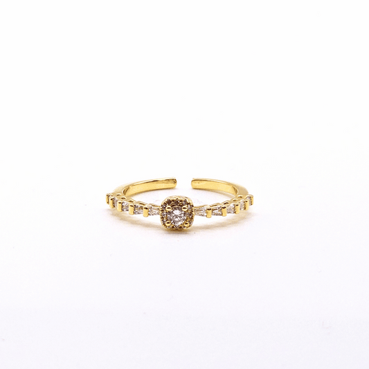 Aurora Solitaire Gold-Plated Ring