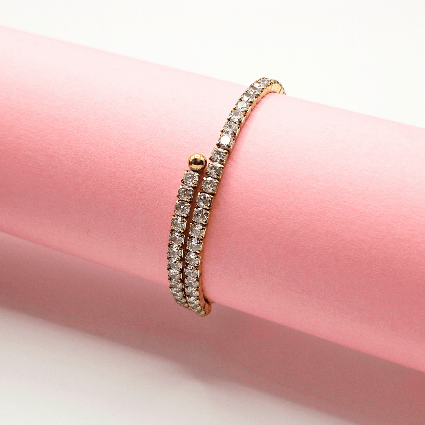 Chivelle Lumière Dual Row Crustal Tennis Bangle