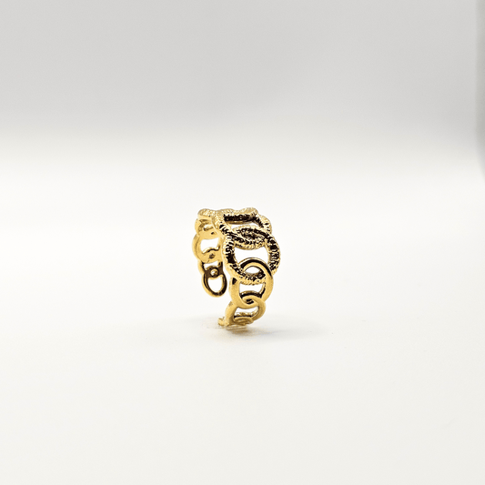 Chivelle Aurora Textured Chain Ring