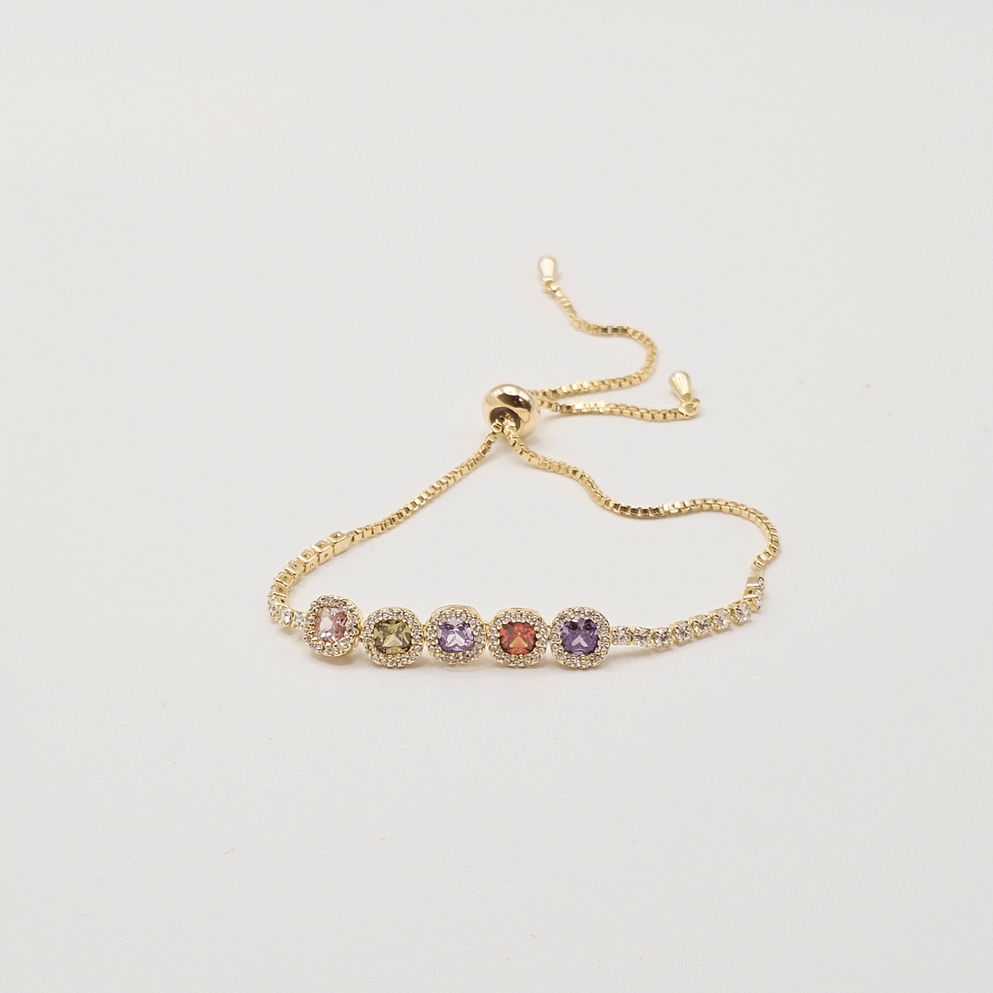 Aurora Cushion-Cut Adjustable Tennis Bracelet – Premium Everyday Collection