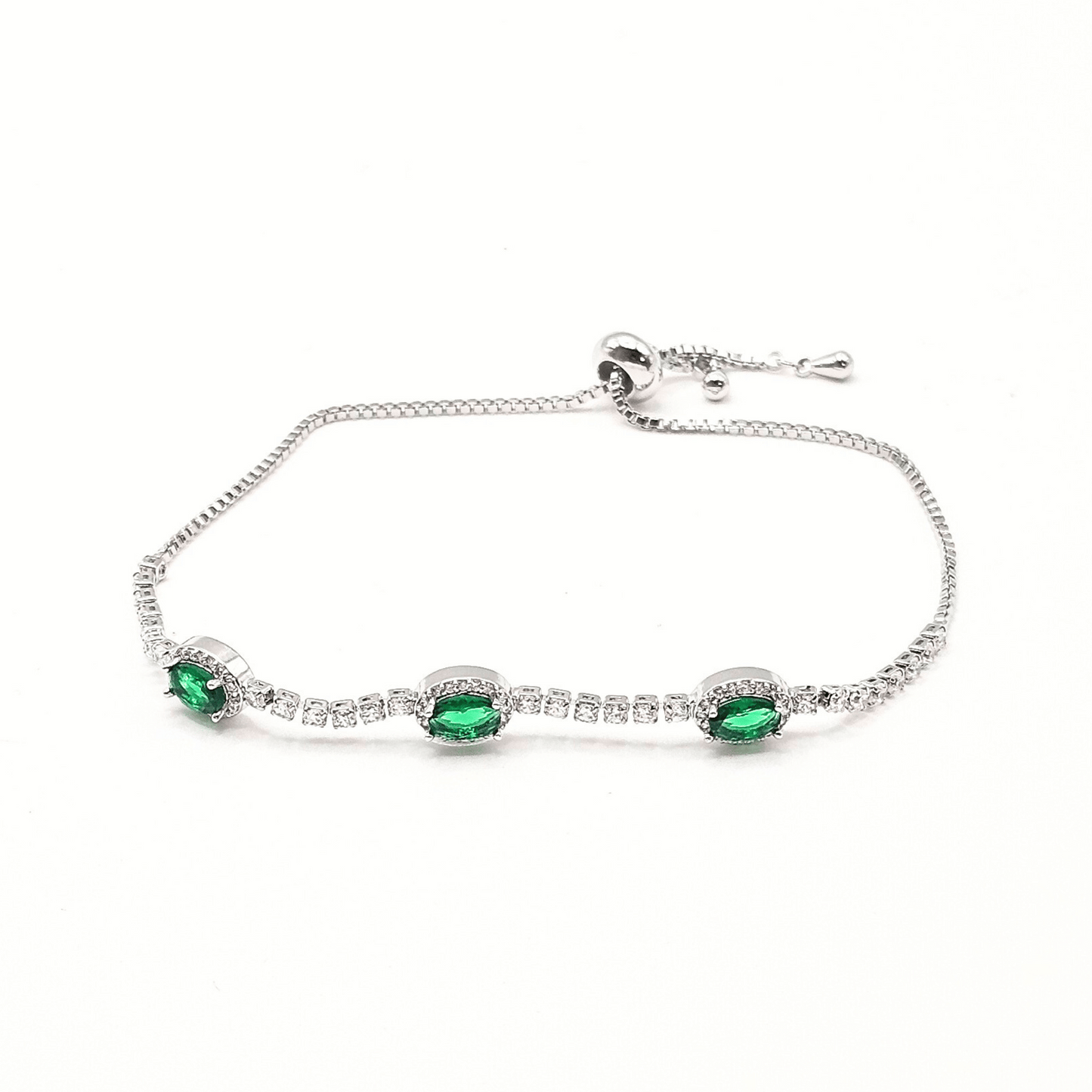 Regalia Oval Luxe Adjustable Bracelet – Emerald-Green
