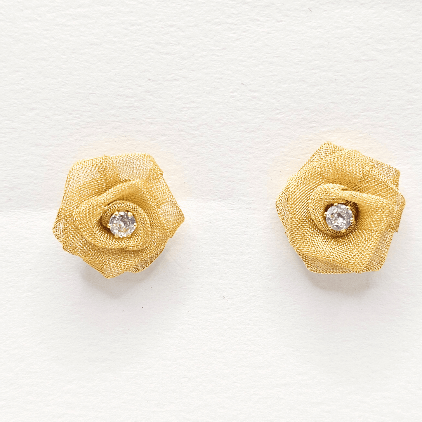 Chivelle Blooming Gold Rose Stud Earrings