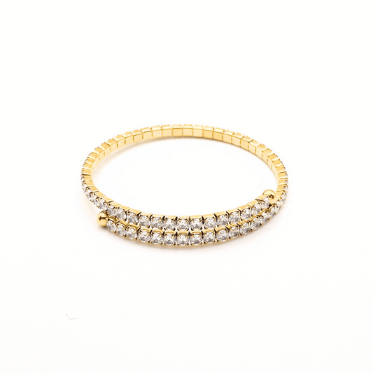 Chivelle Lumière Dual Row Crustal Tennis Bangle