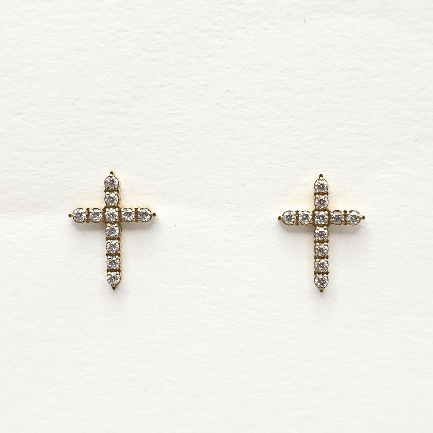 Chivelle Luxe Cross Diamond Stud Earrings