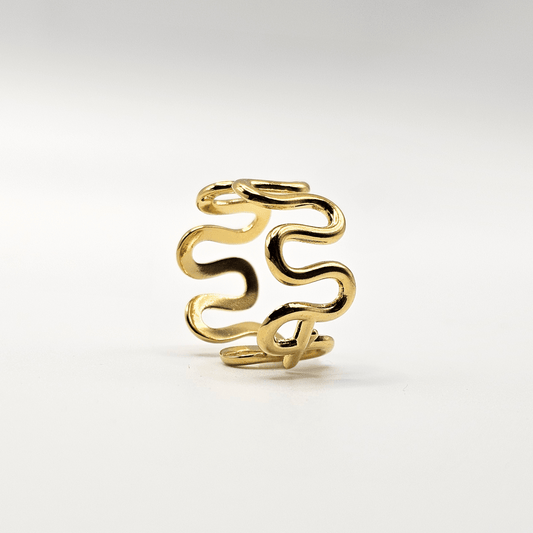 Serpentine Wave Adjustable Ring