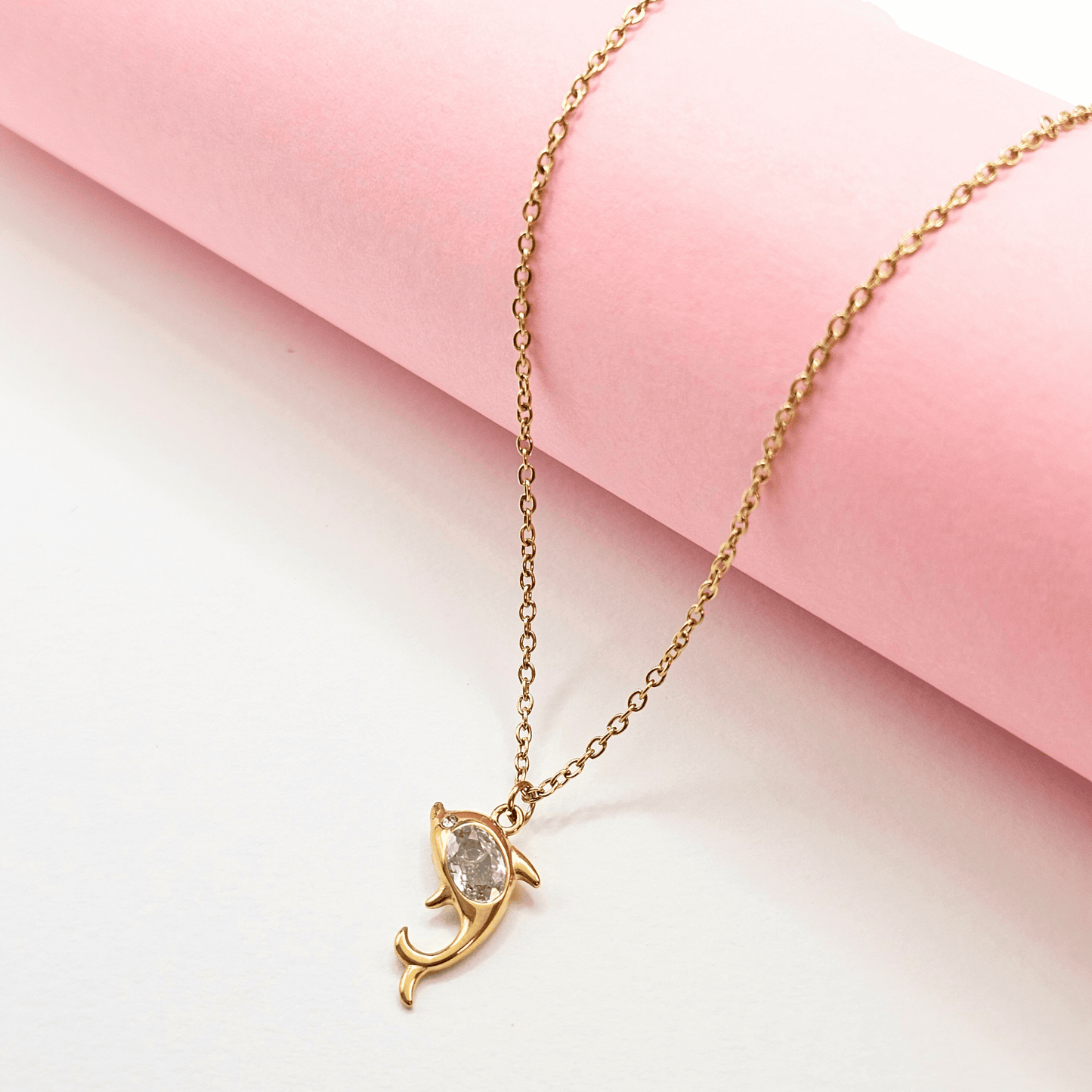Chivelle Ocean Grace Dolphin Pendant Necklace