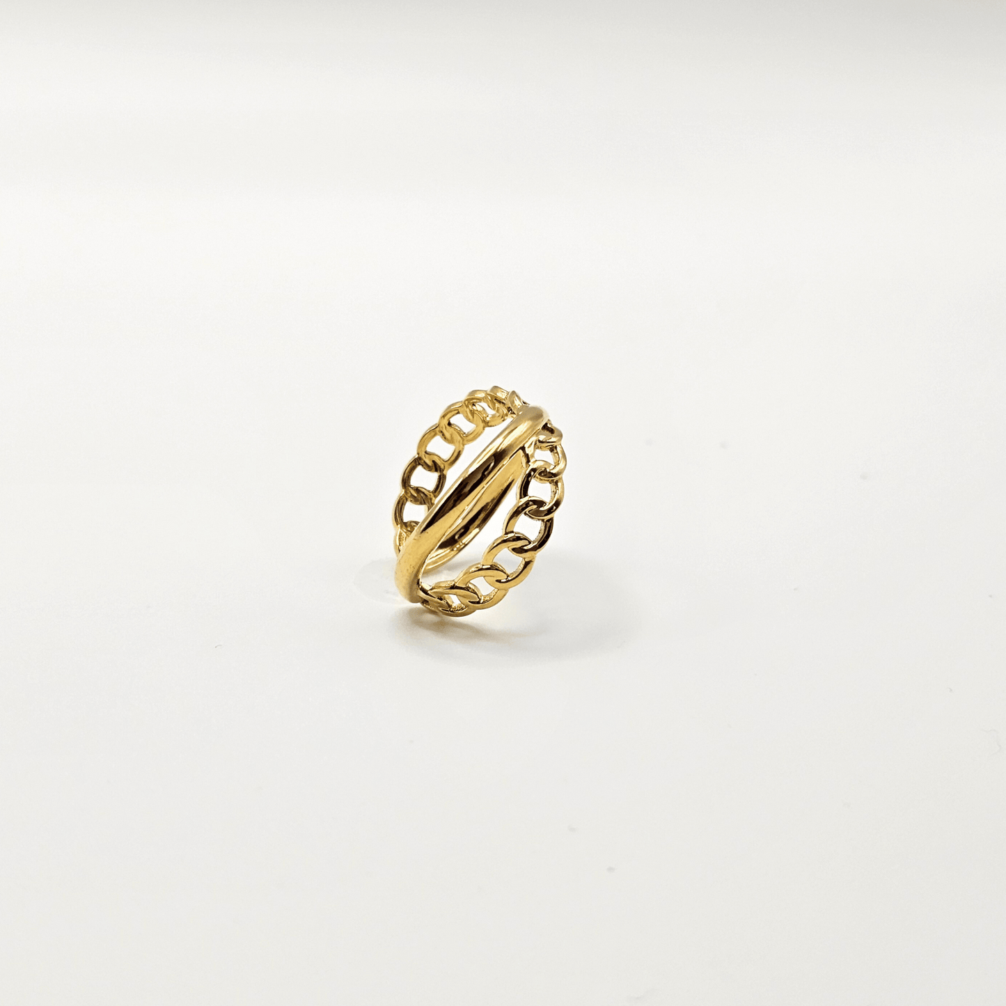 Chivelle Verona Dual Band Chain Statement Ring