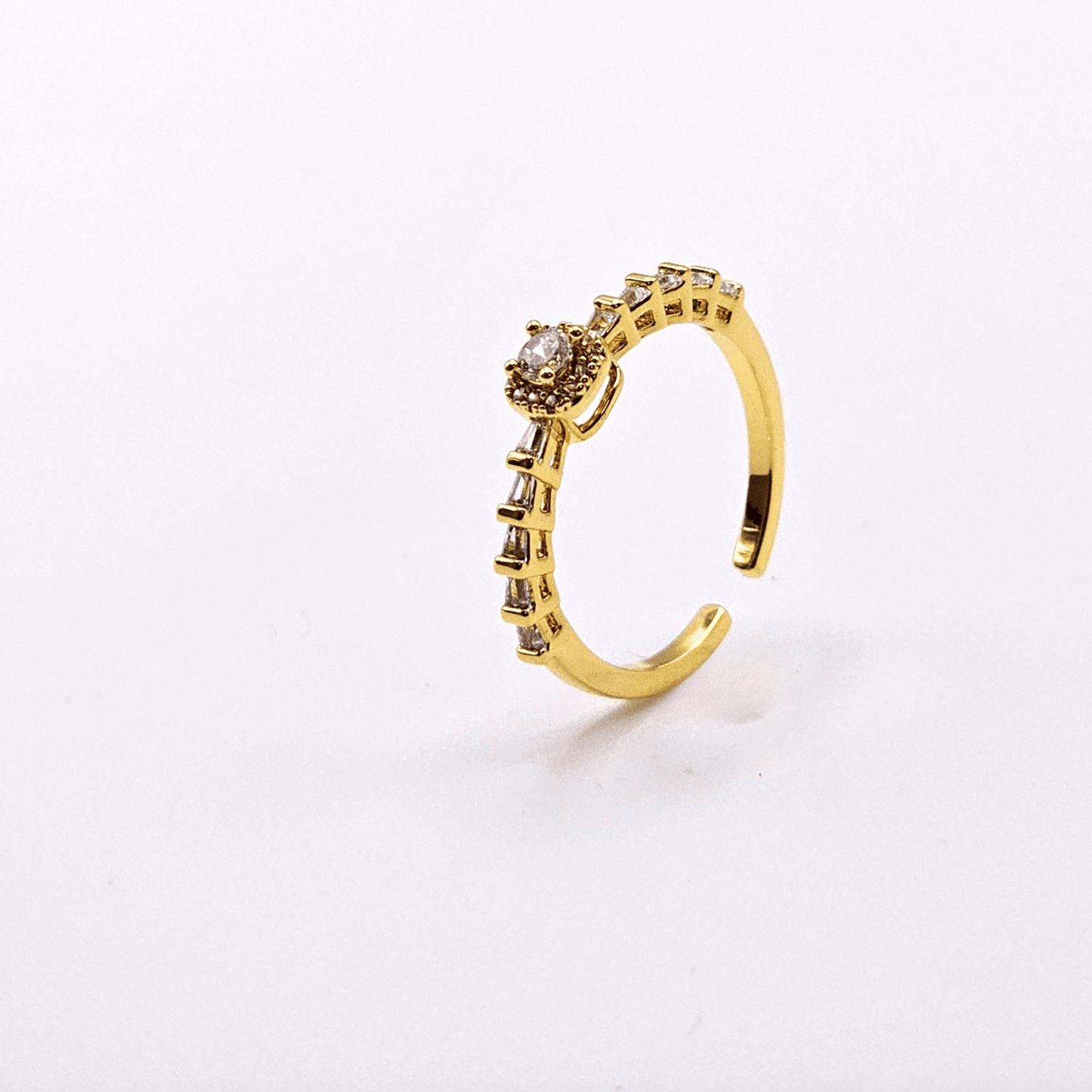 Aurora Solitaire Gold-Plated Ring