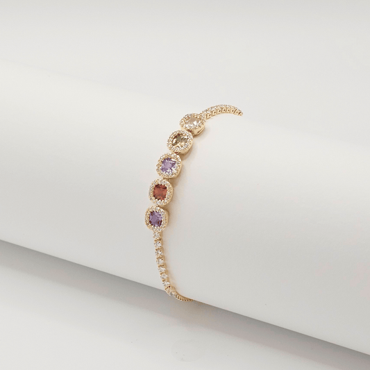 Aurora Cushion-Cut Adjustable Tennis Bracelet – Premium Everyday Collection