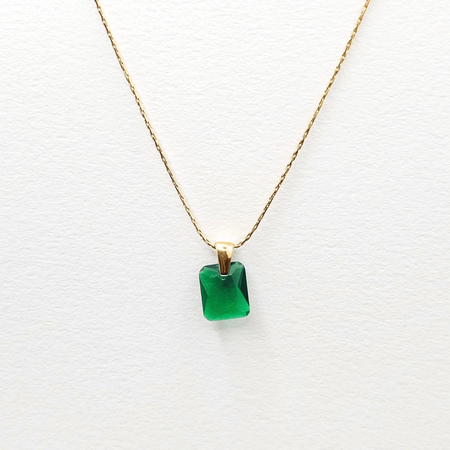 Radiance Emerald-Cut Crystal Pendant Necklace