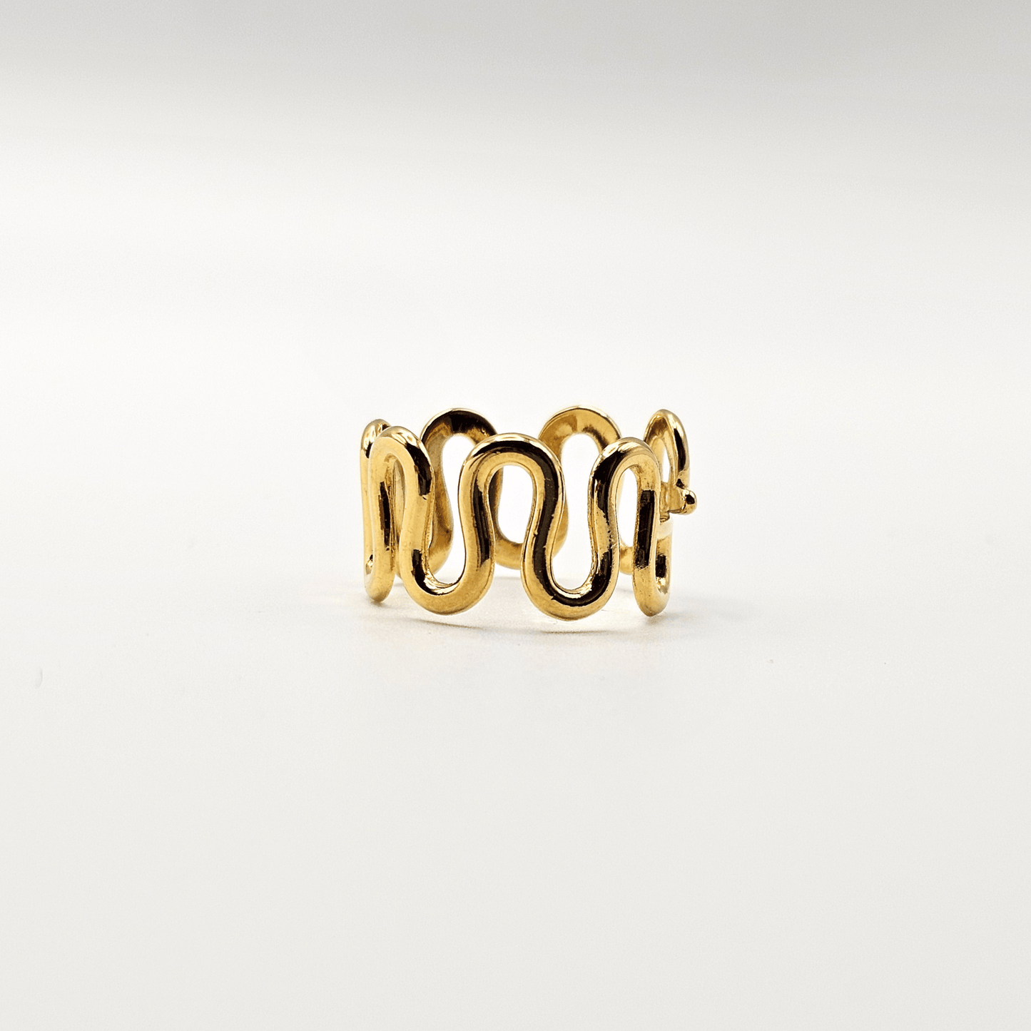 Serpentine Wave Adjustable Ring