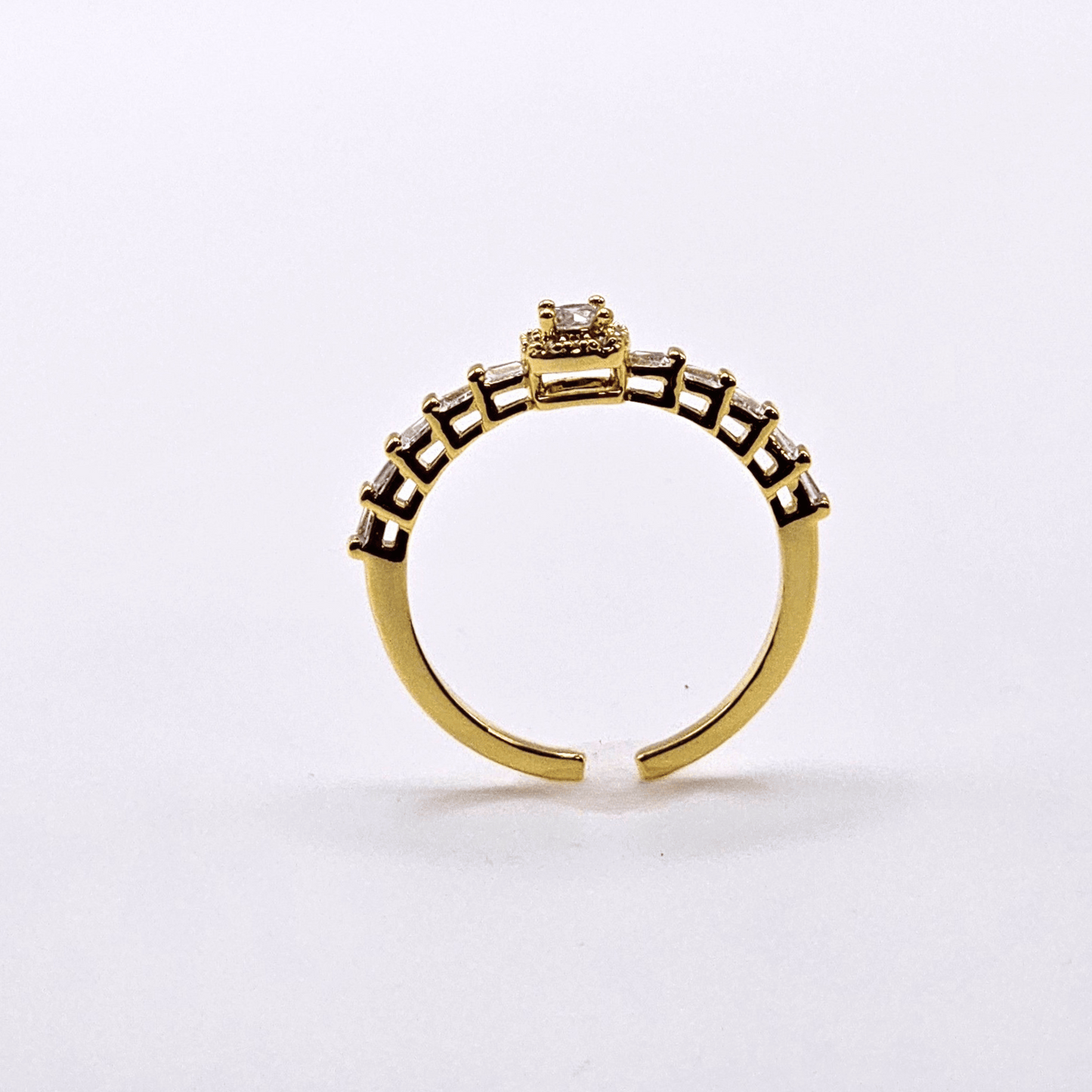 Aurora Solitaire Gold-Plated Ring