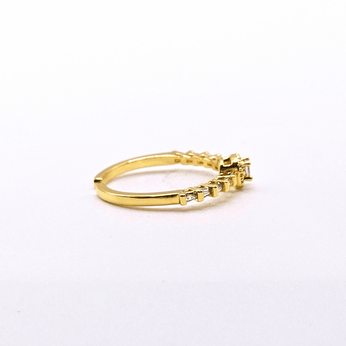 Aurora Solitaire Gold-Plated Ring