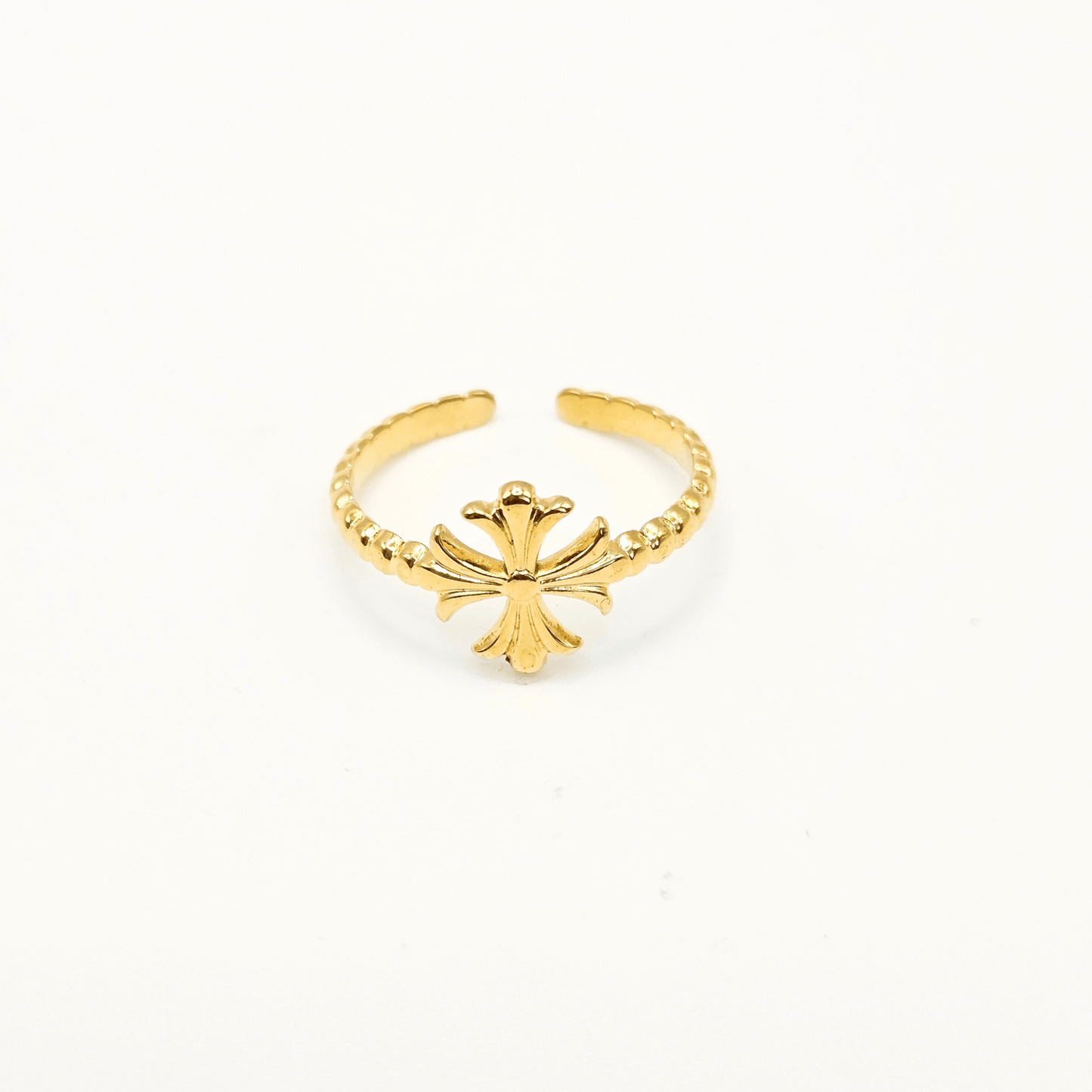 Chivelle Solara Beaded Cross Statement Ring