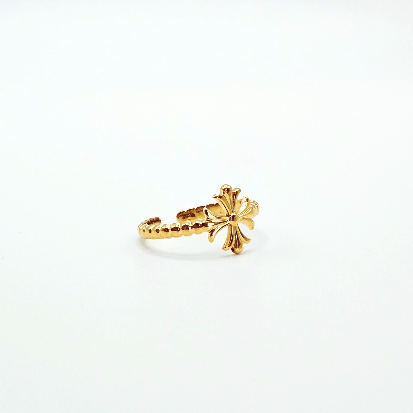 Chivelle Solara Beaded Cross Statement Ring