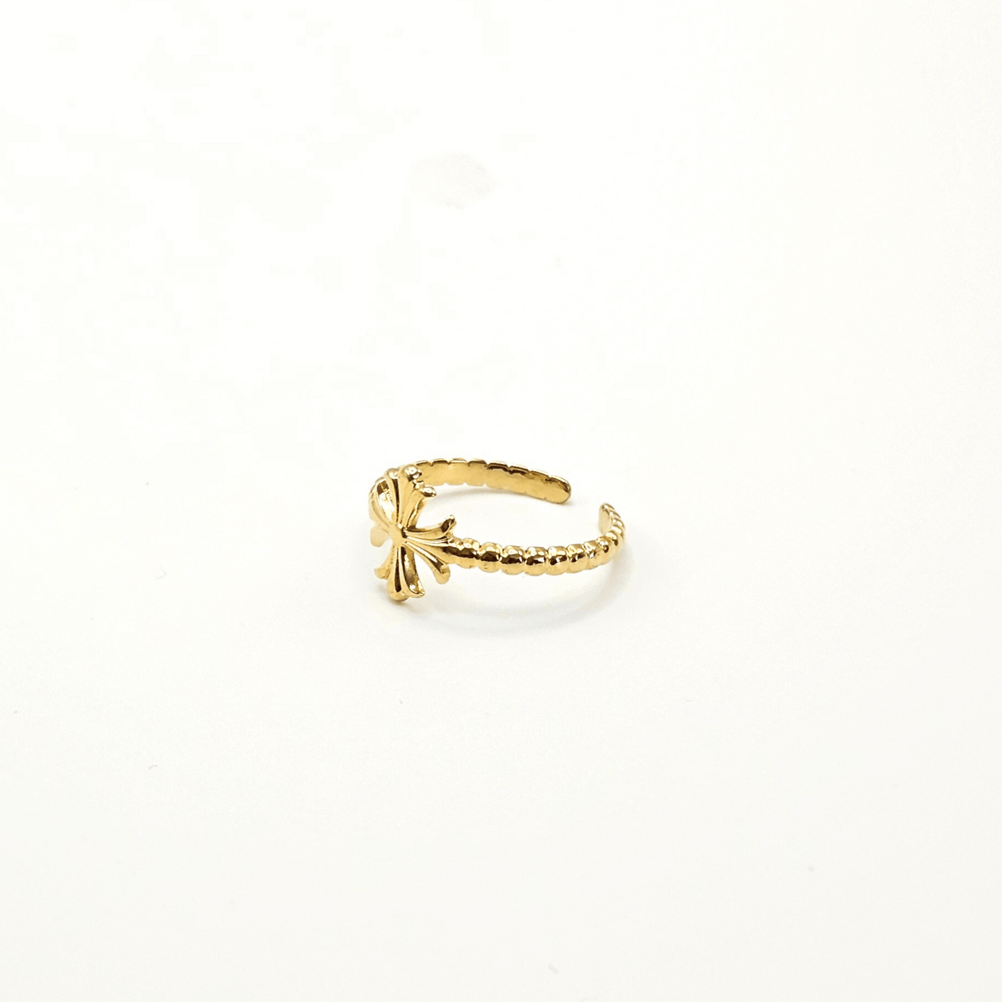 Chivelle Solara Beaded Cross Statement Ring