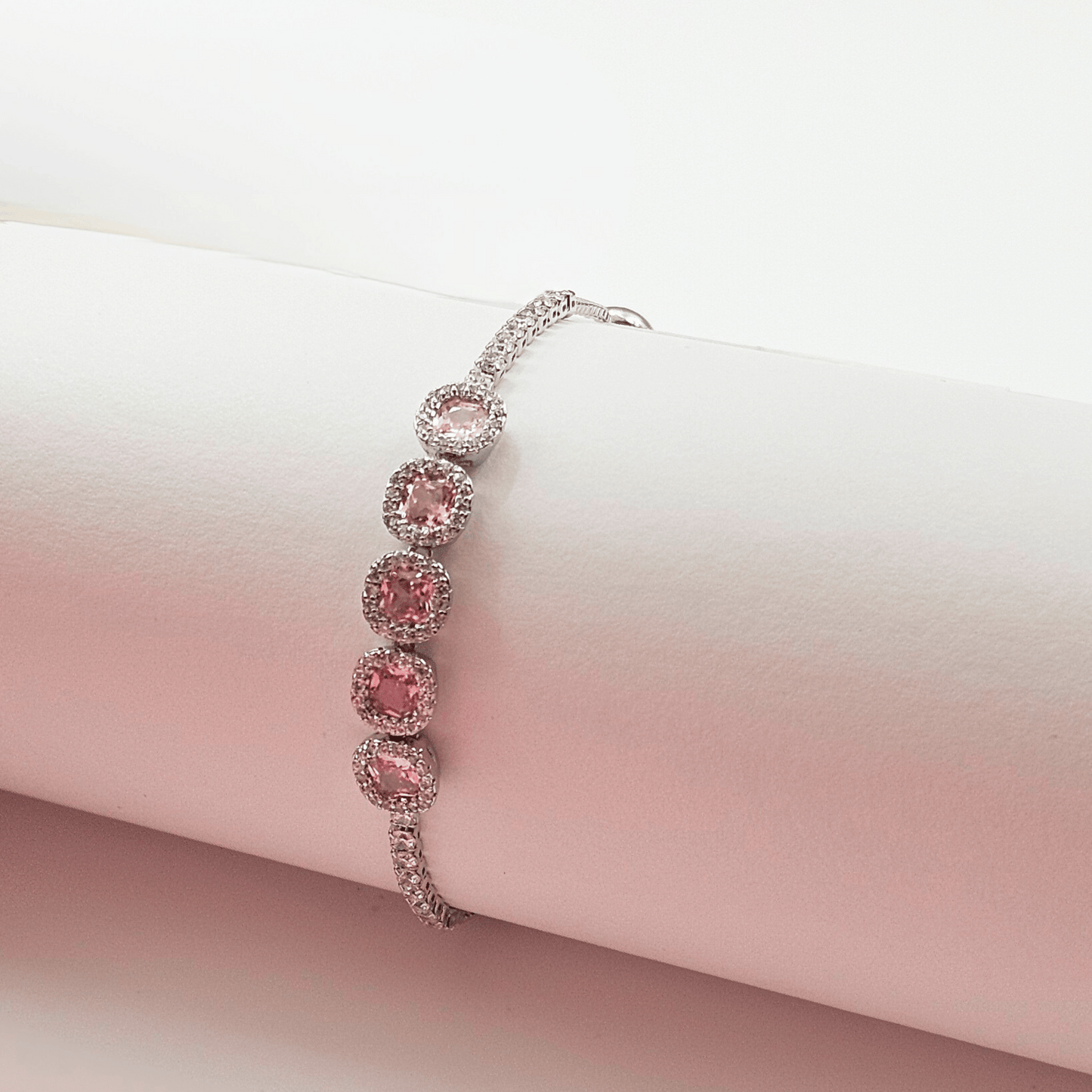 Aurora Cushion-Cut Adjustable Tennis Bracelet – Premium Everyday Collection