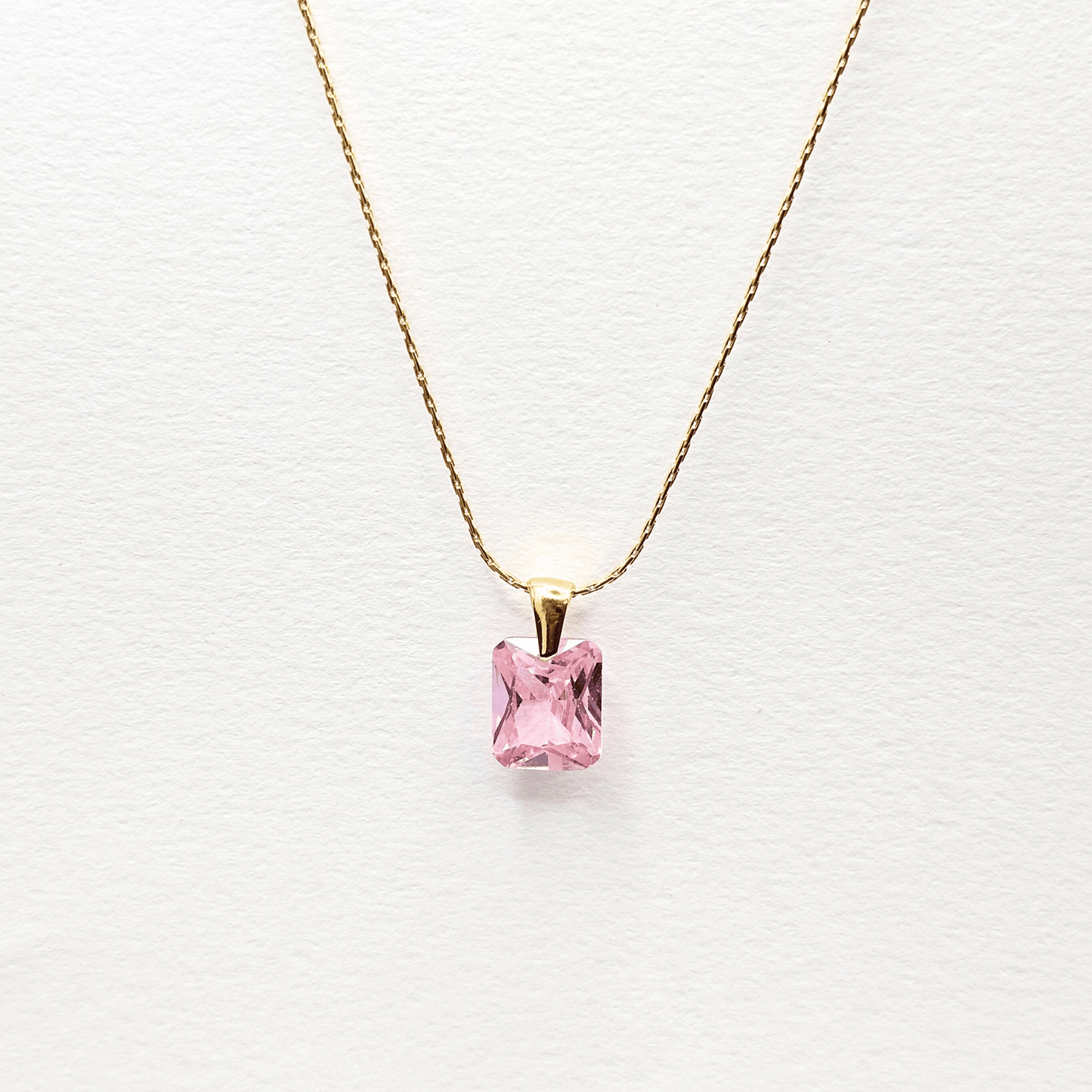 Radiance Emerald-Cut Crystal Pendant Necklace