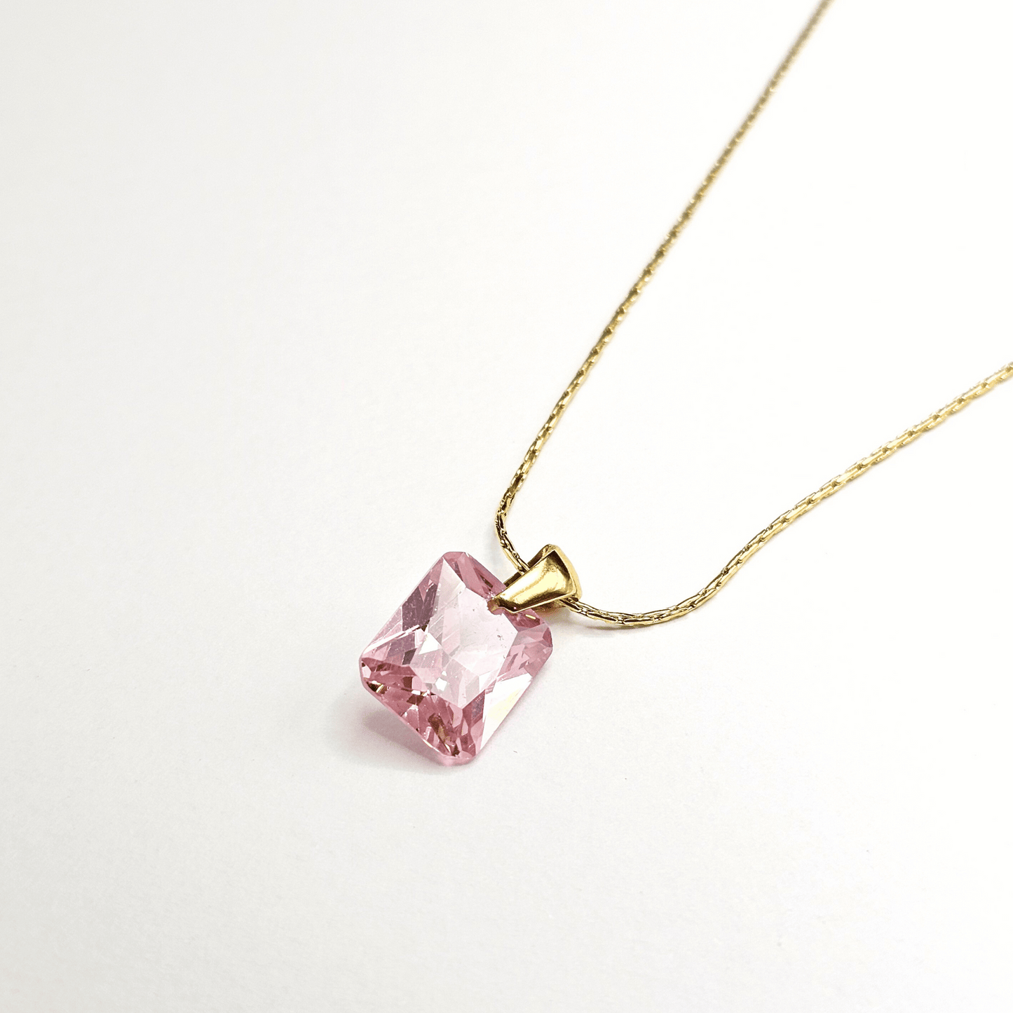 Radiance Emerald-Cut Crystal Pendant Necklace