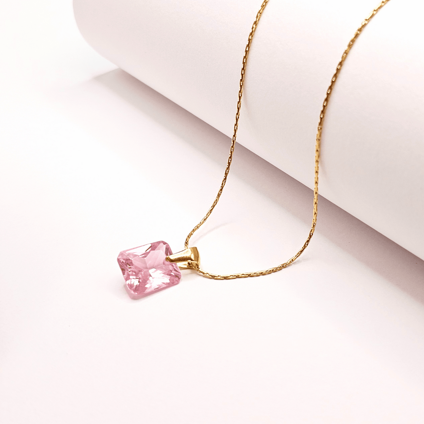 Radiance Emerald-Cut Crystal Pendant Necklace