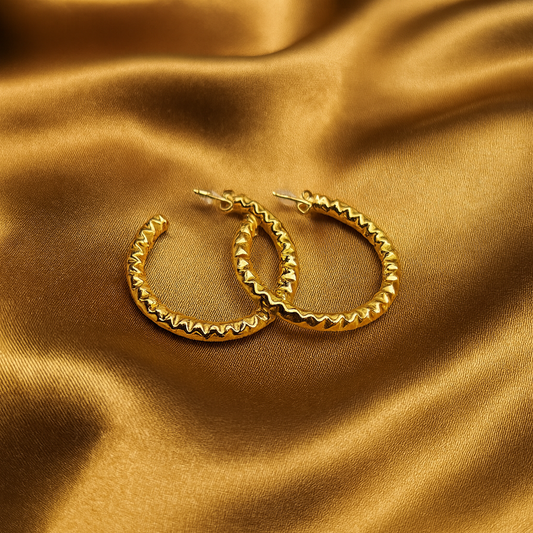 Chivelle Radiance Textured Hoop Earrings