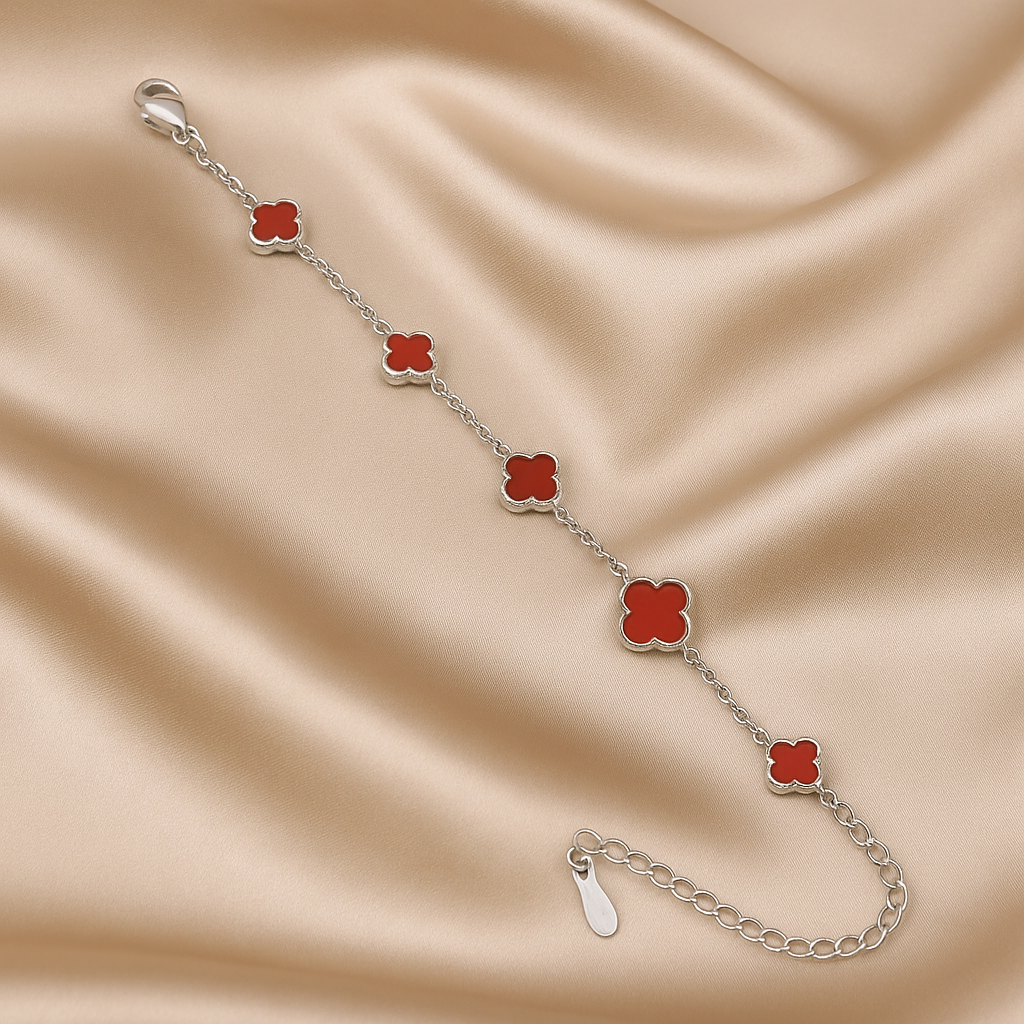 Chivelle Clover Charm Chain Bracelet